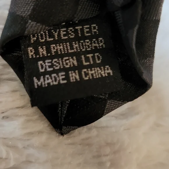 Blue Guru Black Checkered Skinny Tie - Picture 8 of 8